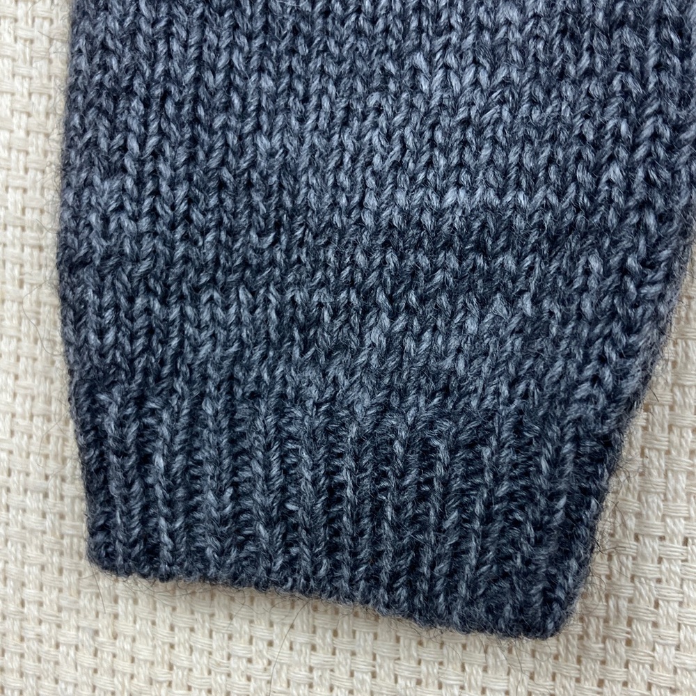 Garnet Hill Polar Bear Wool Alpaca Blend Sweater Gray - Picture 7 of 12